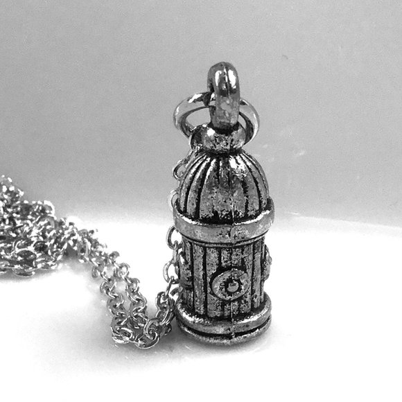 Fire Hydrant Charm Necklace - Picture 1 of 2